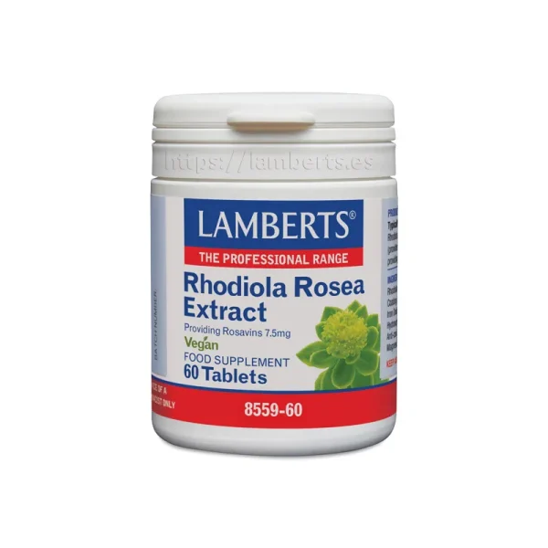 Rhodiola Rosea 3125 mg aportando 7,5 mg de Rosavinas 60 tabletas