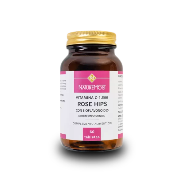 Vitamina C- 1.500 Rose Hips con Bioflavoonoides 90 tabletas