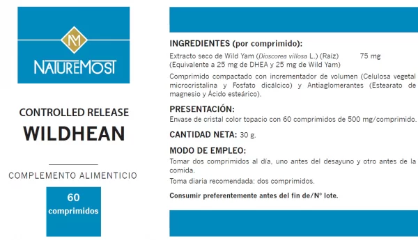 Controlled Release Wildhean 60 comprimidos - Imagen 2
