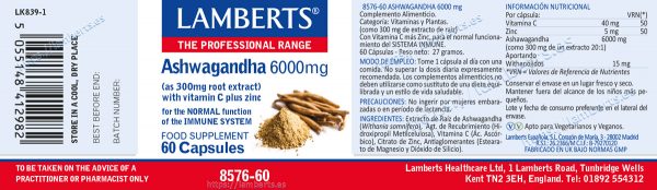 Ashwagandha 6000mg 60 cápsulas - Imagen 2