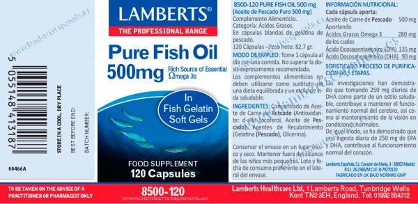 Aceite de Pescado Puro 1100mg 120 Cápsulas - Imagen 2