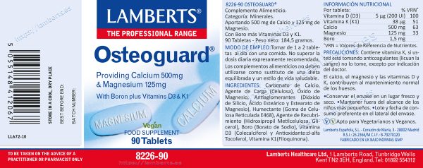 Osteoguard®. Calcio, Magnesio, Boro, Vitaminas D3 y K1 90 tabletas - Imagen 2