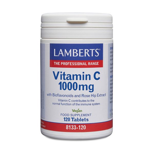 Vitamina C 1000mg + Bioflavonoides y Escaramujo 120 tabletas