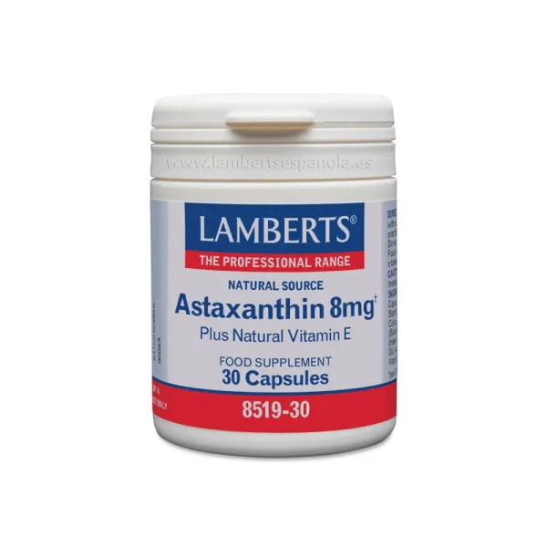 Astaxantina 8 mg con Vitamina E natural 30 Cápsulas