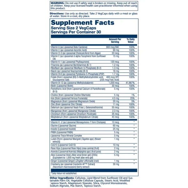 Liposomal Multivitamin Women's 50+ 60 vegcaps - Imagen 2